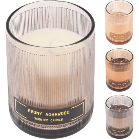 CANDELA VETRO 13CM 3ASSORTITI